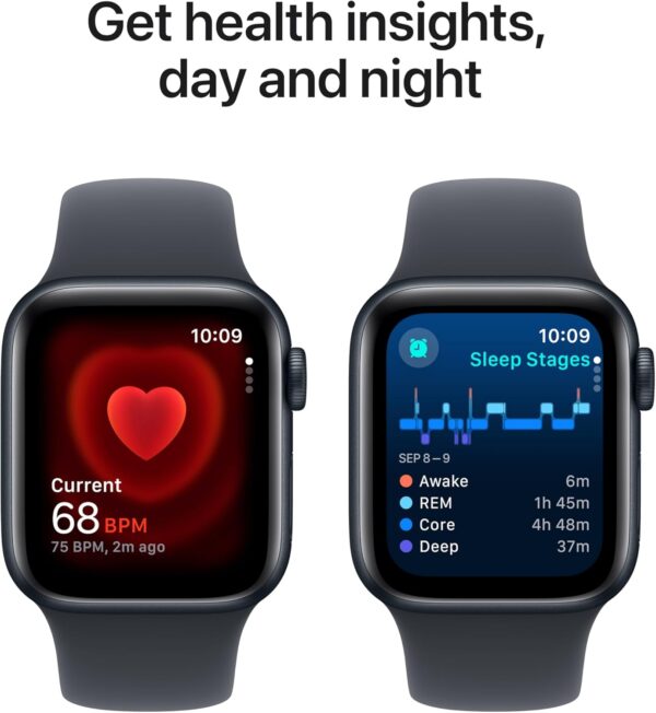 Apple Watch SE (2nd Gen) [GPS + Cellular 40mm] Smartwatch with Midnight Aluminium Case with Midnight Sport Band S/M. Fitness and Sleep Trackers, Crash Detection, Heart Rate Monitor, Retina Display - Image 5