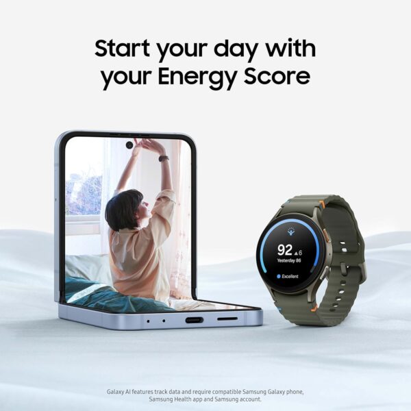 SAMSUNG Galaxy Watch 7 40mm Bluetooth AI Smartwatch w/Energy Score, Wellness Tips, Heart Rate Tracking, Sleep Monitor, Fitness Tracker, 2024, Cream [US Version, 1Yr Manufacturer Warranty] - Image 4