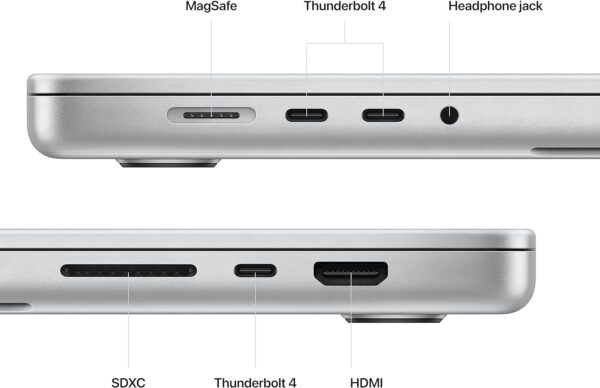 Apple 2023 MacBook Pro Laptop with Apple M2 Pro chip with 12‑core CPU and 19‑core GPU: 16.2-inch Liquid Retina XDR Display, 16GB Unified Memory, 512GB SSD Storage. Works with iPhone/iPad; Silver - Image 4